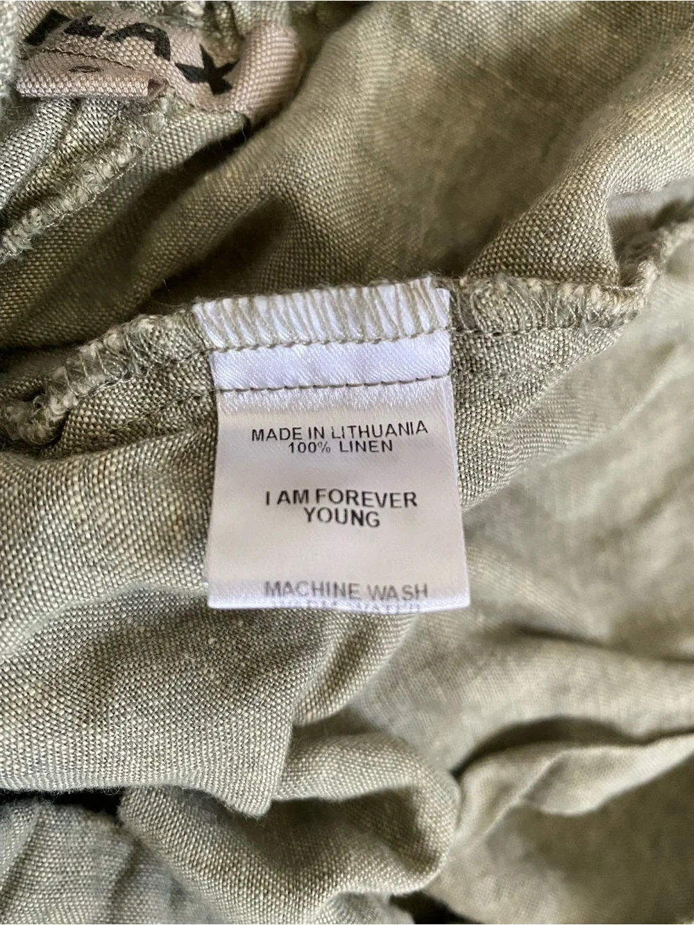 Flax Linen Culottes Pant Size Small Light Olive